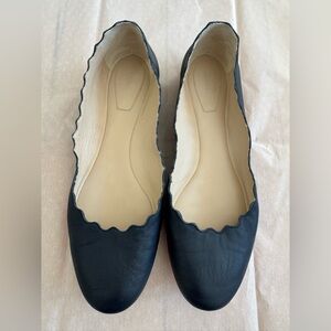 Chloe Lauren Ballerina Flats (Navy Blue)